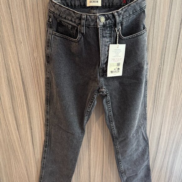 Sézane Brut Sexy Jeans Women’s 24 Gray Wash Organic Cotton NWT - Picture 1 of 9